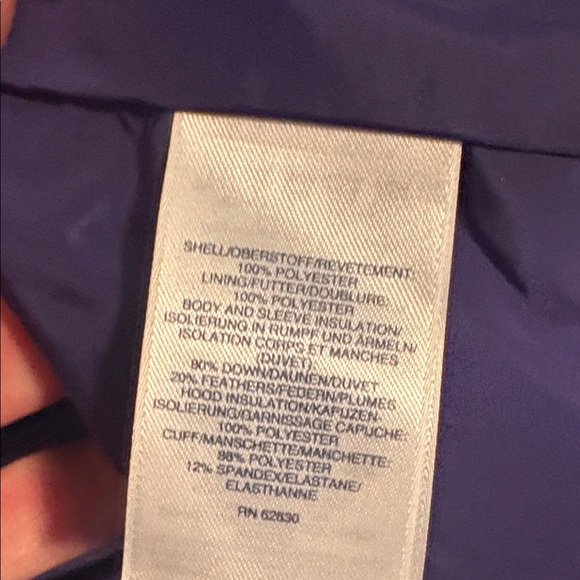 Women's Lands End Long Bluish/Purple Puffer Coat Size L - Picture 8 of 8
